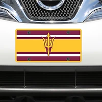 Plaque d'immatriculation Arizona State Sun Devils Super Stripe acrylique découpée au laser