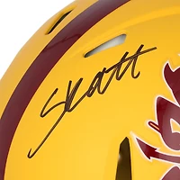 Casque authentique Sparky Riddell Speed ​​autographié par Cam Skattebo, joueur des Arizona State Sun Devils, avec les inscriptions « 24 Big XII Champs » et « Fork 'em Devils »