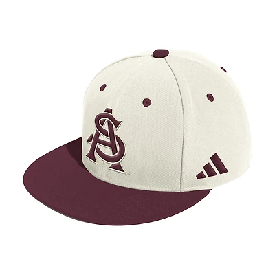 RBK ASU CREAM MAROON NCAA ADI ON-FIELD BASEBALL FITTED HATMENHIC