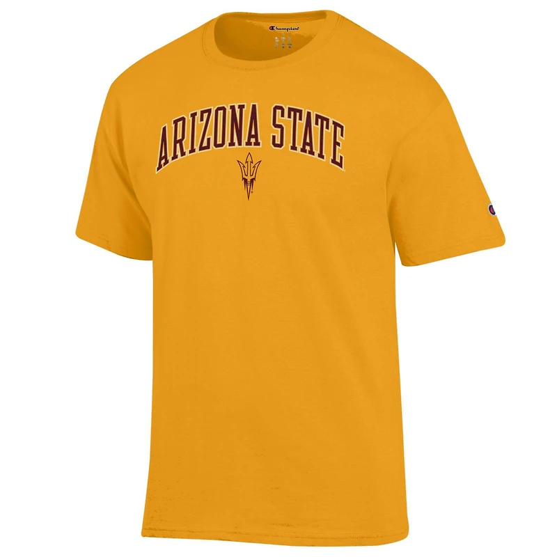 Men's Champion  Gold Arizona State Sun Devils Arch Over Logo T-Shirt