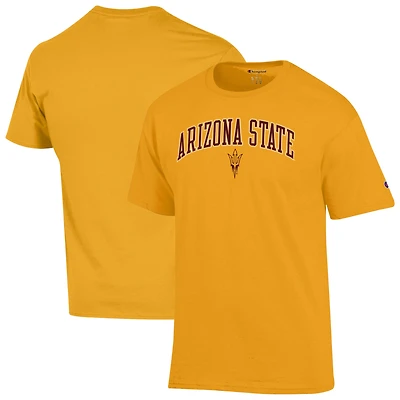 Men's Champion  Gold Arizona State Sun Devils Arch Over Logo T-Shirt