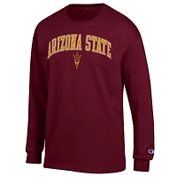 Men's Champion  Maroon Arizona State Sun Devils Arch Over Logo Long Sleeve T-Shirt