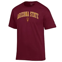 Men's Champion  Maroon Arizona State Sun Devils Arch Over Logo T-Shirt