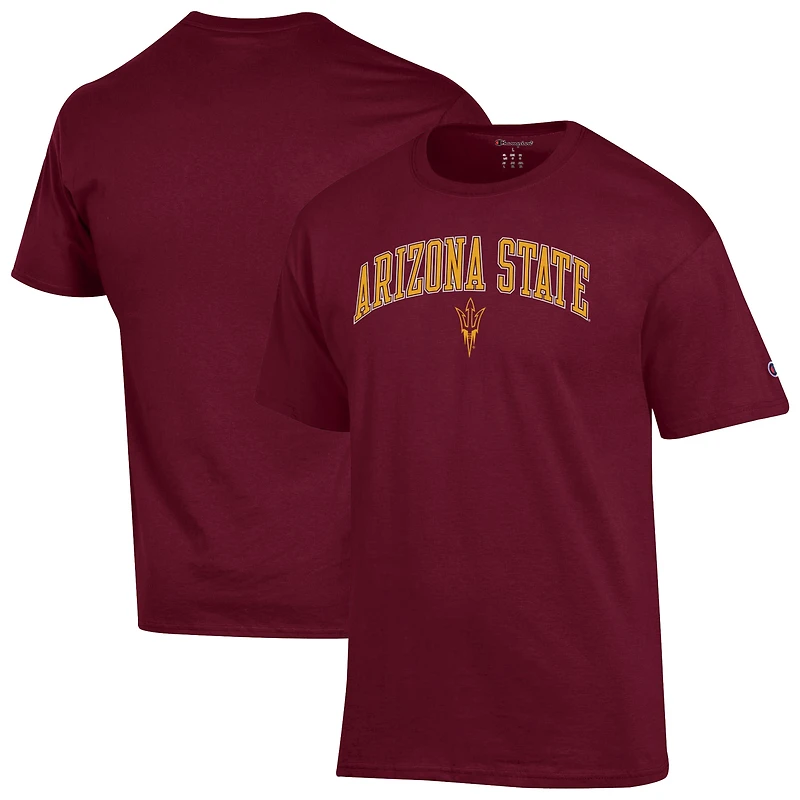 Men's Champion Maroon Arizona State Sun Devils Arch Over Logo T-Shirt