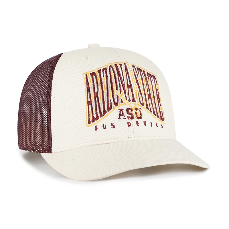 Casquette trucker ajustable Arizona State Sun Devils Drawbridge '47 Natural pour homme