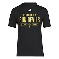 T-shirt d'entraînement à capuche noir adidas Arizona State Sun Devils 2025 AREOREADY pour homme