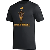 Men's adidas  Black Arizona State Sun Devils Fadeaway Basketball Pregame AEROREADY T-Shirt