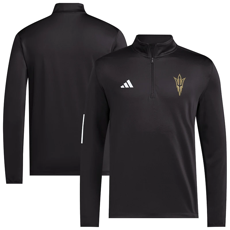 Men's adidas Black Arizona State Sun Devils Half-Zip Golf Jacket