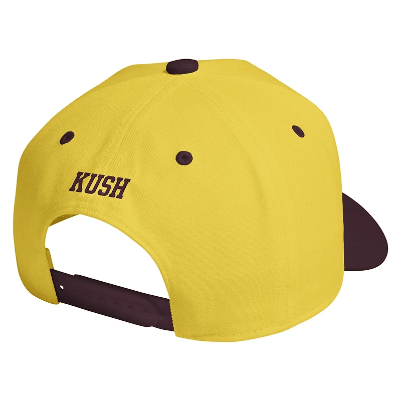 Men's adidas Gold/Maroon Arizona State Sun Devils Throwback A-Frame Snapback Hat