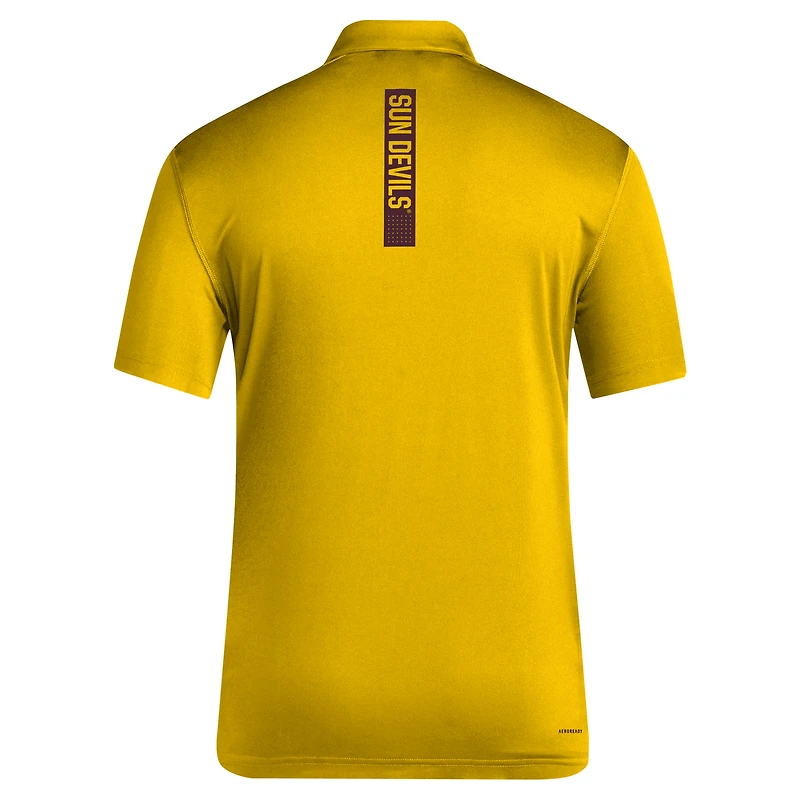 Polo adidas marron pour homme Arizona State Sun Devils Coaches