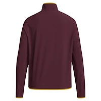 Veste adidas marron Arizona State Sun Devils 2024 Coaches Sideline Half-Zip pour homme