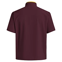 Veste à manches courtes demi-zip adidas Maroon Arizona State Sun Devils Coaches Sideline pour hommes