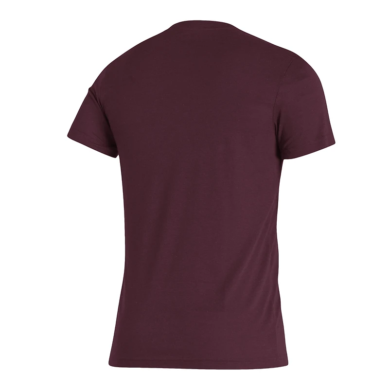 T-shirt à trois mélanges adidas Arizona State Sun Devils Along The Shadow bordeaux pour homme