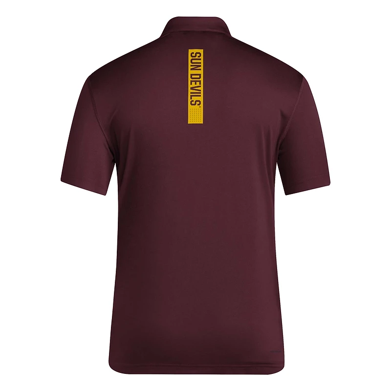 Polo adidas marron pour homme Arizona State Sun Devils Coaches