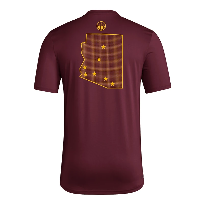 Men's adidas Maroon Arizona State Sun Devils Honor & Support Pre-Game T-Shirt