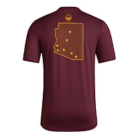 Men's adidas Maroon Arizona State Sun Devils Honor & Support Pre-Game T-Shirt