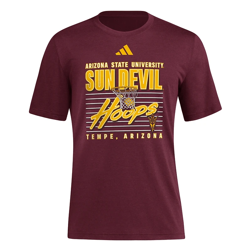 Men's adidas Maroon Arizona State Sun Devils Locker Swish Tri-Blend T-Shirt