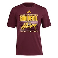 Men's adidas Maroon Arizona State Sun Devils Locker Swish Tri-Blend T-Shirt