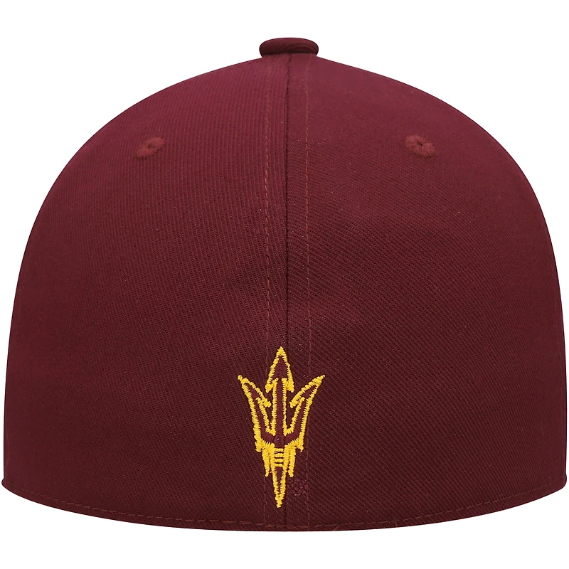 Casquette de baseball ajustée sur le terrain des Sun Devils l'Arizona State adidas marron pour hommes