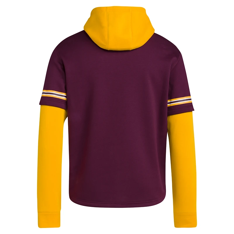Sweat à capuche en jersey de baseball pour hommes adidas Maroon Arizona State Sun Devils