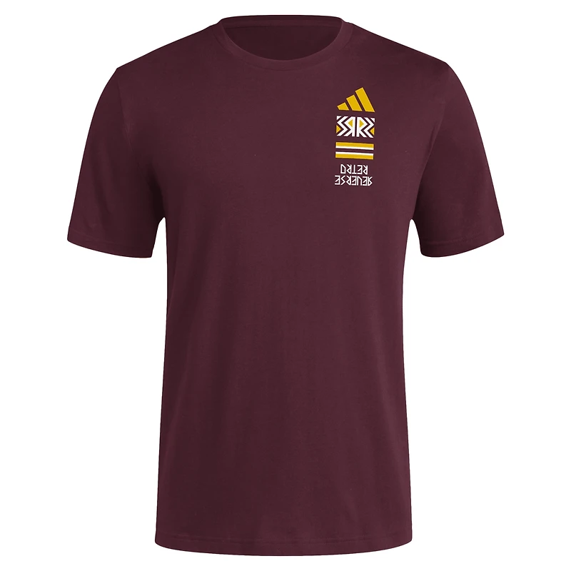 T-shirt adidas Maroon Arizona State Sun Devils Reverse Retro Baseball 2 Hit pour hommes