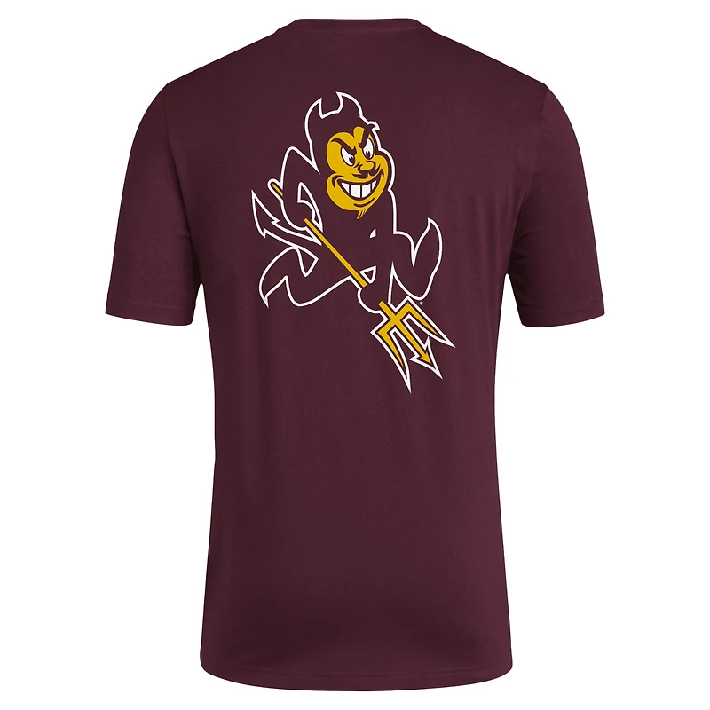 T-shirt adidas Maroon Arizona State Sun Devils Reverse Retro Baseball 2 Hit pour hommes