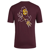T-shirt adidas Maroon Arizona State Sun Devils Reverse Retro Baseball 2 Hit pour hommes