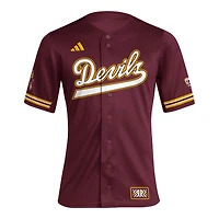 Maillot de baseball rétro réplique inversé des Sun Devils l'Arizona State pour hommes adidas marron