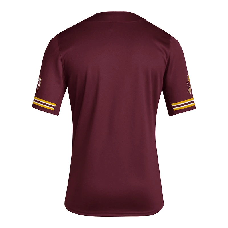 Maillot de baseball rétro réplique inversé des Sun Devils l'Arizona State pour hommes adidas marron