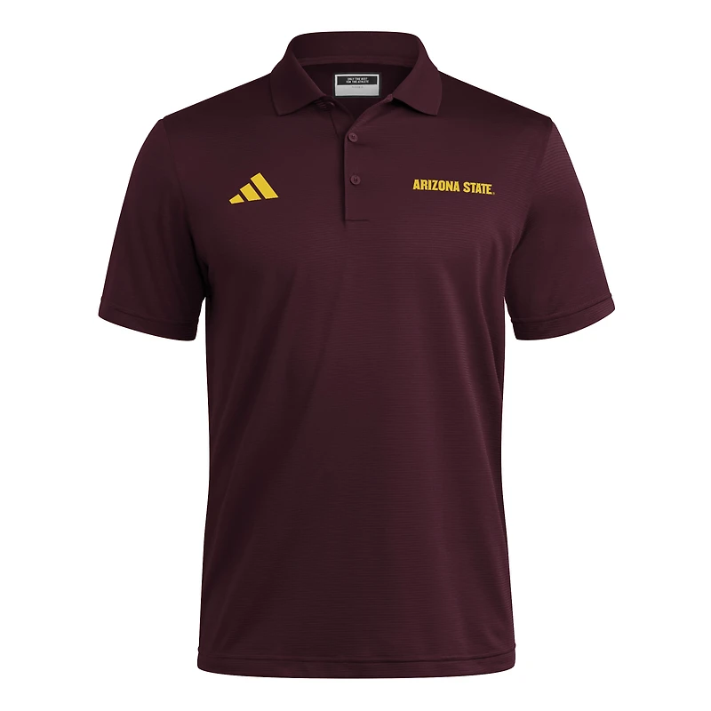 Polo adidas marron Ultimate 365 Ottoman pour homme, Arizona State Sun Devils