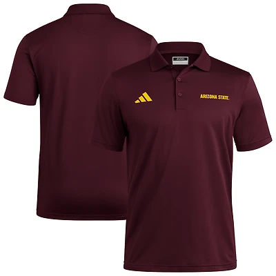 Polo adidas marron Ultimate 365 Ottoman pour homme, Arizona State Sun Devils
