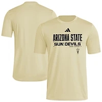 Men's adidas  Natural Arizona State Sun Devils 2025 Military Appreciation Pre-Game AEROREADY T-Shirt