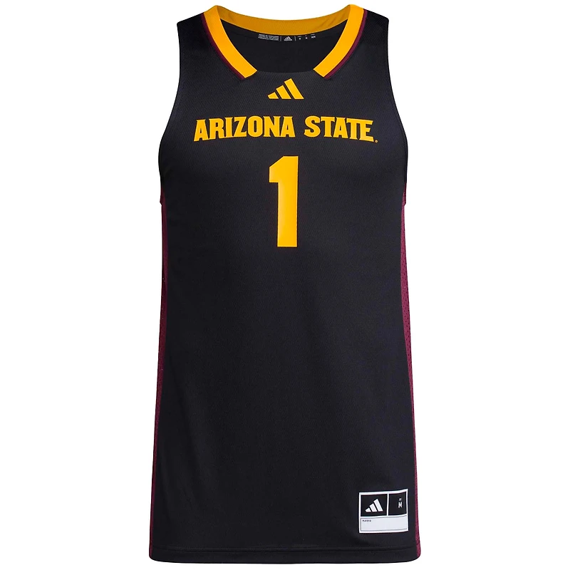 Men's adidas #1 Black Arizona State Sun Devils Replica Swingman Jersey