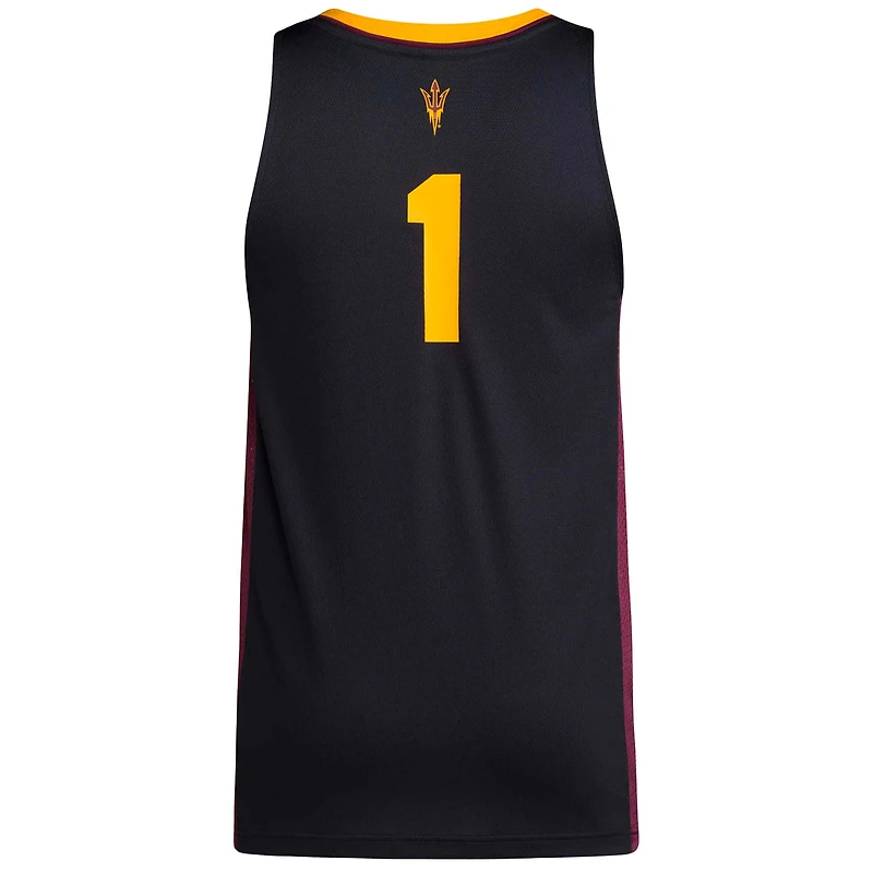 Men's adidas #1 Black Arizona State Sun Devils Replica Swingman Jersey