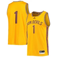 Maillot rétro inversé #1 adidas Arizona State Sun Devils pour hommes, or