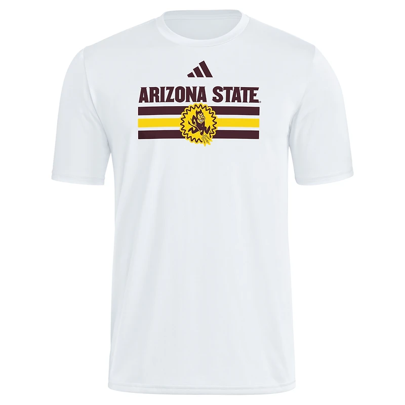 Men's adidas  White Arizona State Sun Devils Strategy Pre-Game T-Shirt