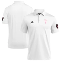 Polo adidas blanc pour homme des Sun Devils de l'Arizona State Wear Pink la sensibilisation au cancer du sein