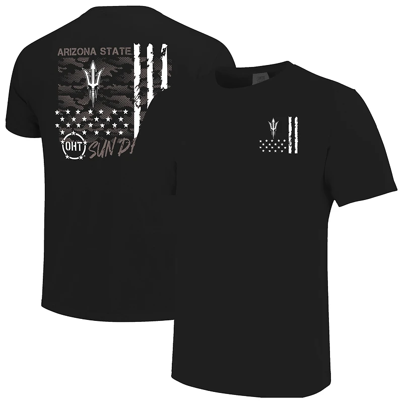T-shirt noir à superposition de camouflage OHT des Sun Devils l'État l'Arizona pour homme
