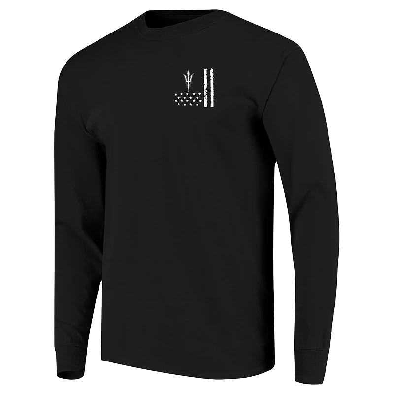 T-shirt à manches longues noir pour homme, motif camouflage OHT des Sun Devils de l'Arizona State
