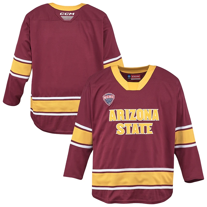 Men's CCM Maroon Arizona State Sun Devils  Replica Hockey Jersey