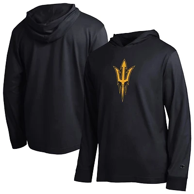 Men's Champion  Black Arizona State Sun Devils Tonal All-Star Long Sleeve Hooded T-Shirt