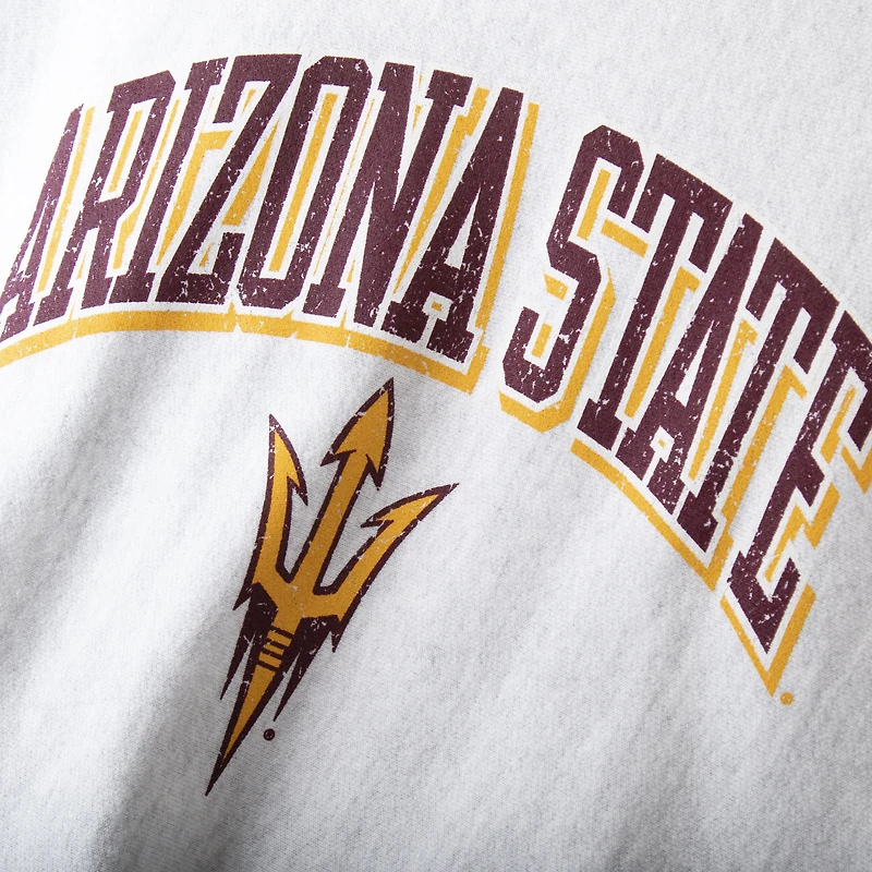 Men's Champion Gray Arizona State Sun Devils Arch Over Logo Reverse Weave Pullover Sweatshirt