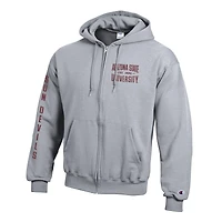 Men's Champion  Gray Arizona State Sun Devils Varsity Powerblend Full-Zip Fleece Hoodie