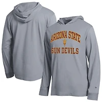 Men's Champion  Heather Gray Arizona State Sun Devils High Motor All-Star Long Sleeve Hooded T-Shirt