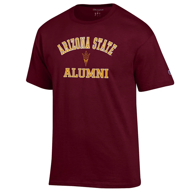 Men's Champion  Maroon Arizona State Sun Devils Alumni Logo T-Shirt