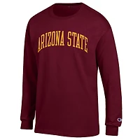 Men's Champion  Maroon Arizona State Sun Devils Basic Arch Long Sleeve T-Shirt