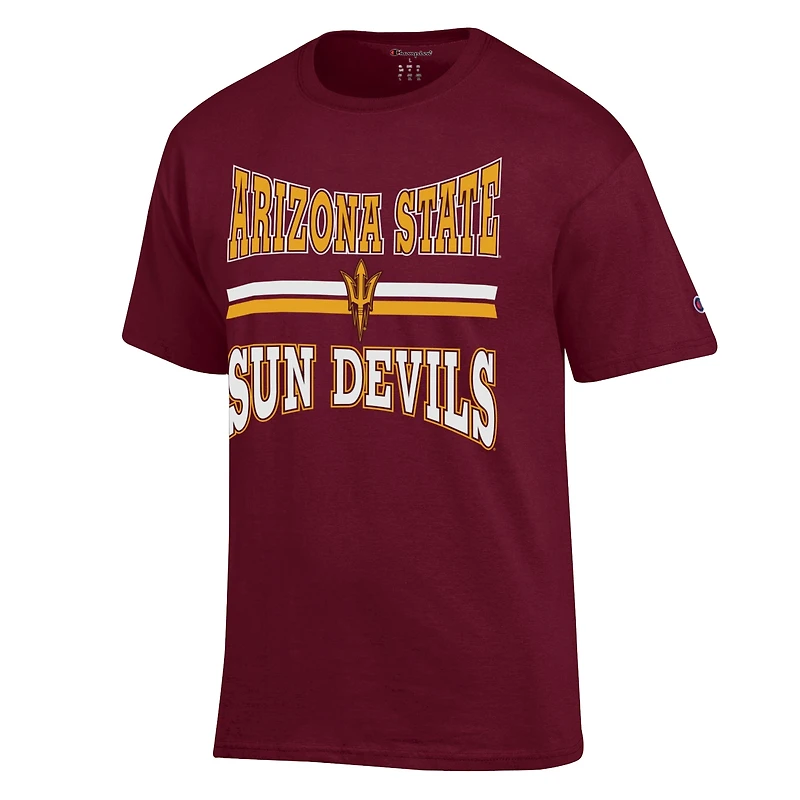 Men's Champion  Maroon Arizona State Sun Devils Team Zoom T-Shirt