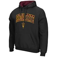 Men's Colosseum Black Arizona State Sun Devils Arch & Logo 3.0 Pullover Hoodie