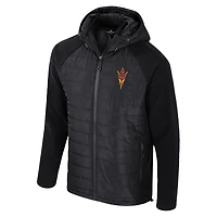 Veste à capuche entièrement zippée Block The Sun pour homme Colosseum Black Arizona State Devils
