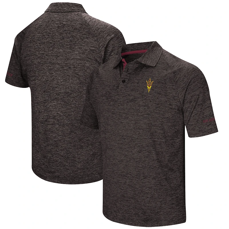Polo pour homme Colosseum Black Arizona State Sun Devils Down Swing